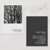 Carte De Visite Photo carré 0176 - Branches avec neige (Devant / Derrière)