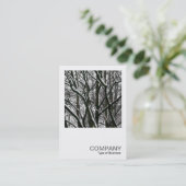 Carte De Visite Photo carré 0176 - Branches avec neige (Debout devant)