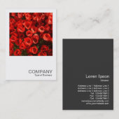 Carte De Visite Photo carré 01 - Tulipes (Devant / Derrière)