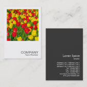 Carte De Visite Photo carré 0220 - Tulips (Devant / Derrière)