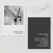 Carte De Visite Photo carré 0247 - Grue tour (Devant / Derrière)