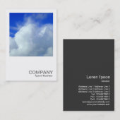 Carte De Visite Photo carré 0258 - Nuages (Devant / Derrière)