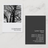 Carte De Visite Photo carré 0277 - Arbre à contraste élevé (Devant / Derrière)