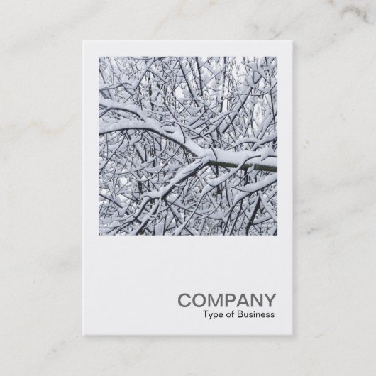 Carte De Visite Photo carré 0279 - Branches de neige (Devant)