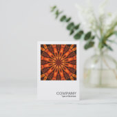 Carte De Visite Photo carré 0285 - Orange Kaleidoscope 02 (Debout devant)