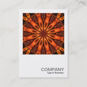 Carte De Visite Photo carré 0285 - Orange Kaleidoscope 02