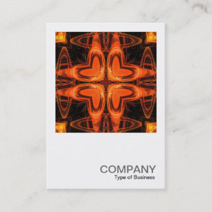 Carte De Visite Photo carré 0287 - Orange Kaleidoscope 03
