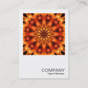 Carte De Visite Photo carré 0289 - Orange Kaleidoscope 05