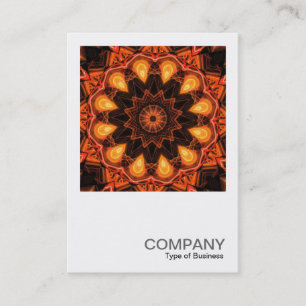 Carte De Visite Photo carré 0291 - Orange Kaleidoscope 07