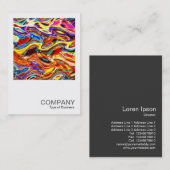 Carte De Visite Photo carré 0299 - Mélange de couleurs 01 (Devant / Derrière)