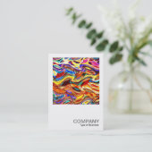 Carte De Visite Photo carré 0299 - Mélange de couleurs 01 (Debout devant)