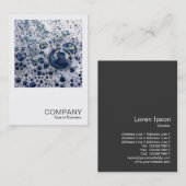 Carte De Visite Photo Carré 031 - Bulles (Devant / Derrière)