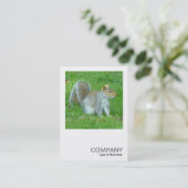 Carte De Visite Photo carré 0325 - Écureuil (Debout devant)