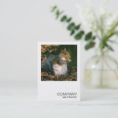 Carte De Visite Photo carré 0356 - Écureuil gris (Debout devant)