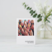 Carte De Visite Photo carré 0421 - Crayons de couleurs (Debout devant)