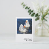 Carte De Visite Photo carré 0478 - Deux oies d'Emden (Debout devant)