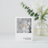 Carte De Visite Photo carré 0512 - Camellia blanche (Debout devant)