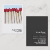 Carte De Visite Photo carré 0539 - Matches 03 (Devant / Derrière)