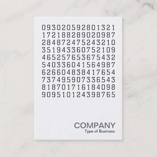 Carte De Visite Photo carré 0580 - Numéros aléatoires (Devant)