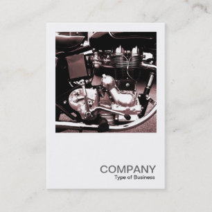 Carte De Visite Photo carré 059 - Moteur Moto Classique
