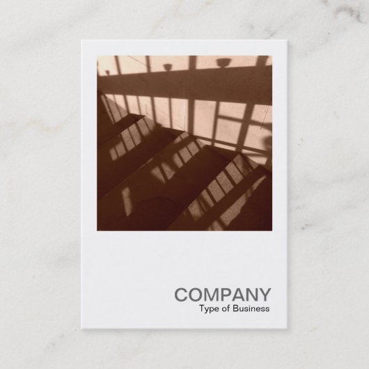 Carte De Visite Photo carré 060 - Ombres sur les marches (Devant)