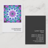 Carte De Visite Photo carré 063 - Daisy Kaleidoscopic (Devant / Derrière)