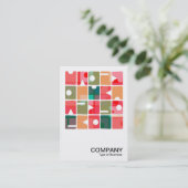 Carte De Visite Photo carré - Rectangles Abstraites 120623 (Debout devant)