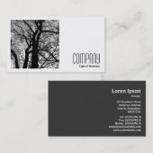 Carte De Visite Photo carré (v2) - Arbre à contraste élevé (Devant / Derrière)