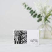 Carte De Visite Photo carré (v2) - Arbre à contraste élevé (Debout devant)