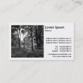 Carte De Visite Photo carré (v2) - Chemin dans les bois (Dos)