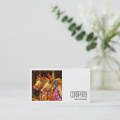 Carte De Visite Photo carré (v2) - Chevaux joyeux (Debout devant)