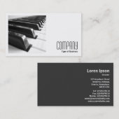 Carte De Visite Photo carré (v2) - Clavier B&W (Devant / Derrière)
