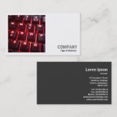 Carte De Visite Photo carré (v2) - Clavier lumineux (Devant / Derrière)