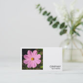 Carte De Visite Photo carré (v2) - Cosmos rose (Debout devant)