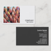 Carte De Visite Photo carré (v2) - Crayons de couleurs (Devant / Derrière)