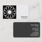 Carte De Visite Photo carré (v2) - Fleur géométrique (Devant / Derrière)