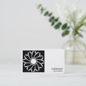 Carte De Visite Photo carré (v2) - Fleur géométrique (Debout devant)