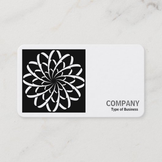 Carte De Visite Photo carré (v2) - Fleur géométrique 02 (Devant)
