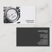 Carte De Visite Photo carré (v2) - Moto Speedometer (Devant / Derrière)