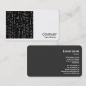 Carte De Visite Photo carré (v2) - Numéros en cascade (Devant / Derrière)