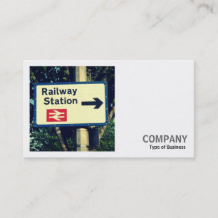 Carte De Visite Photo carré (v2) - Panneau de station