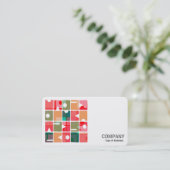 Carte De Visite Photo carré (v2) - Rectangles Abstraites 120623 (Debout devant)