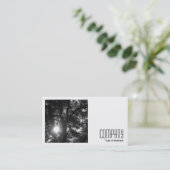 Carte De Visite Photo carré (v2) - Sun Through Trees B&W (Debout devant)