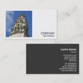 Carte De Visite Photo carré (v2) - Tour d'horloge (Devant / Derrière)