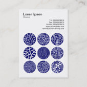 Carte De Visite Photo carré (v3) - Cercles décoratifs 02 (Dos)