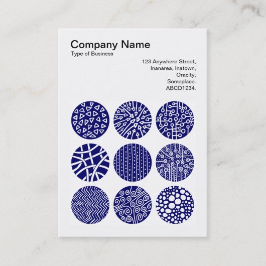 Carte De Visite Photo carré (v3) - Cercles décoratifs 02 (Devant)