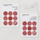 Carte De Visite Photo carré (v3) - Cercles décoratifs 03 (Devant / Derrière)