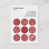 Carte De Visite Photo carré (v3) - Cercles décoratifs 03 (Dos)