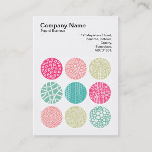 Carte De Visite Photo carré (v3) - Cercles décoratifs 04