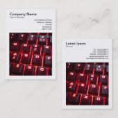 Carte De Visite Photo carré (v3) - Clavier lumineux (Devant / Derrière)